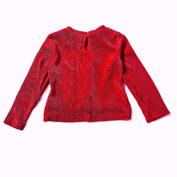 Wonder Nation Toddler Girls Red Velour Holiday Top & Pants Set ~ 4T ~ New w/Tags - Picture 4 of 14